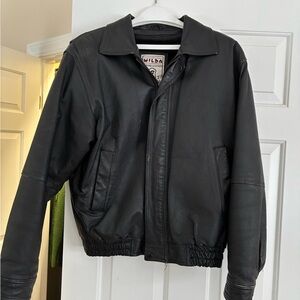 🆕 New Listing! Vintage Wilda Men's Classic Black Bomber Jacket SZ S